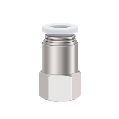 Прямий пневматичний цанговий фітинг з внутрішньою різьбою 1/2" та виходом 10 мм